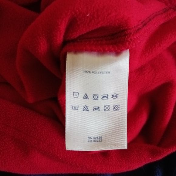 Girls Red Quarter Zip Fleece - Picture 3 of 4